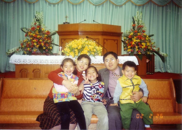 At the church where my dad was a minister in Korea At the church where my dad was a minister in Korea