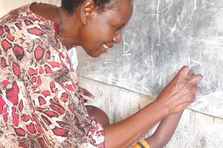 Working together Teacher with Student